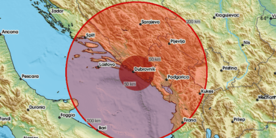 Snažan zemljotres u Dubrovniku!