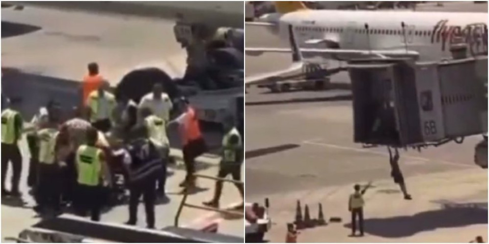 (VIDEO) Prava drama na aerodromu u Istanbulu: Otac i sin pokušali da zaustave avion, pa iskočili iz avio-mosta!
