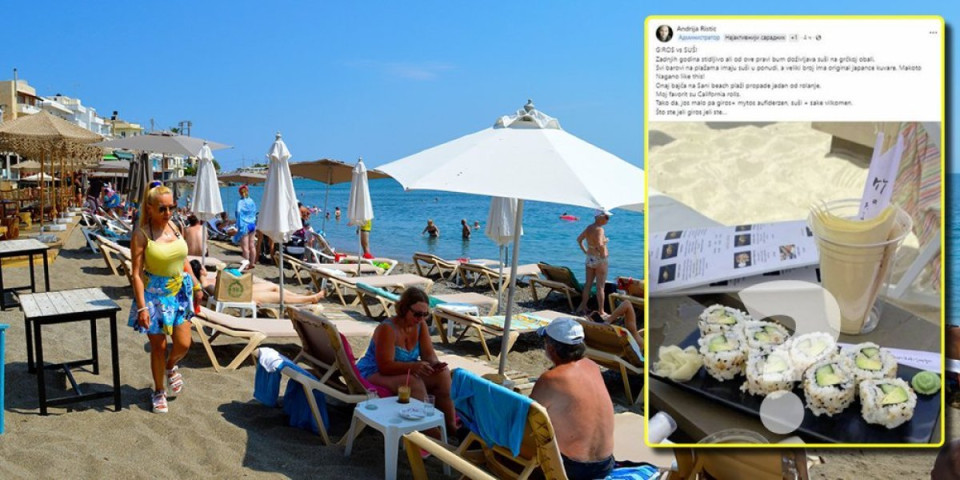 Pašteta, sendvič i jagnje su prošlost! Srbin u Grčkoj slikao hranu za koju kažu da "smrdi" - ovo je sada moderno jesti na plaži?