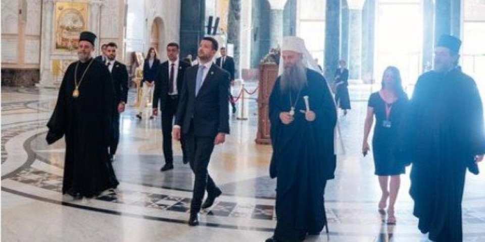Milatović se sreo s patrijarhom Obišao hram Svetog Save