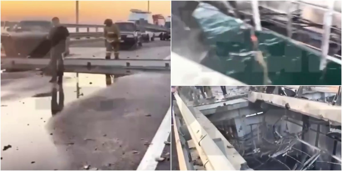(VIDEO) Stravične scene na Krimskom mostu! Objavljeni prvi snimci posledica snažnog udara!