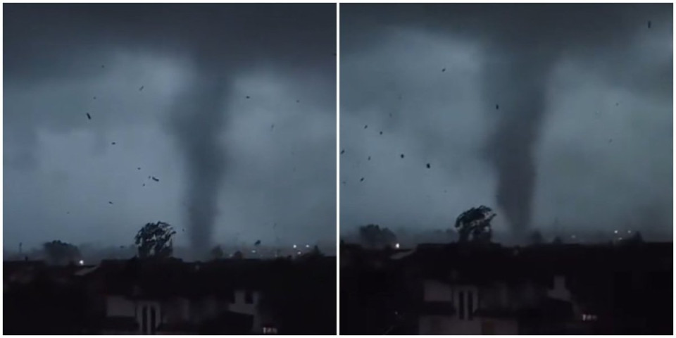 Ako ovo dođe kod nas... Horor prizor u blizini Srbije, pojavio se zastrašujući snimak tornada! (VIDEO)