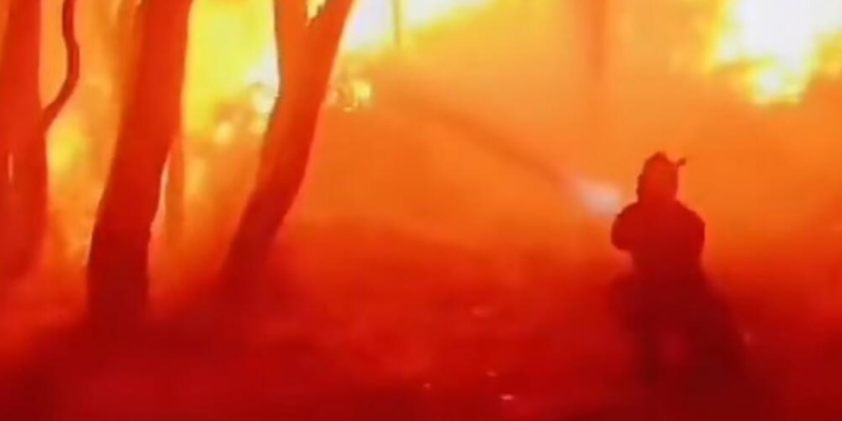 (VIDEO) Grčka u plamenu! Pogledajte nadljudsku borbu vatrogasca sa požarom na Rodosu!