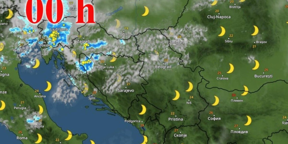 Pogledajte kako se kreće oluja koja stiže u Srbiju! (FOTO)
