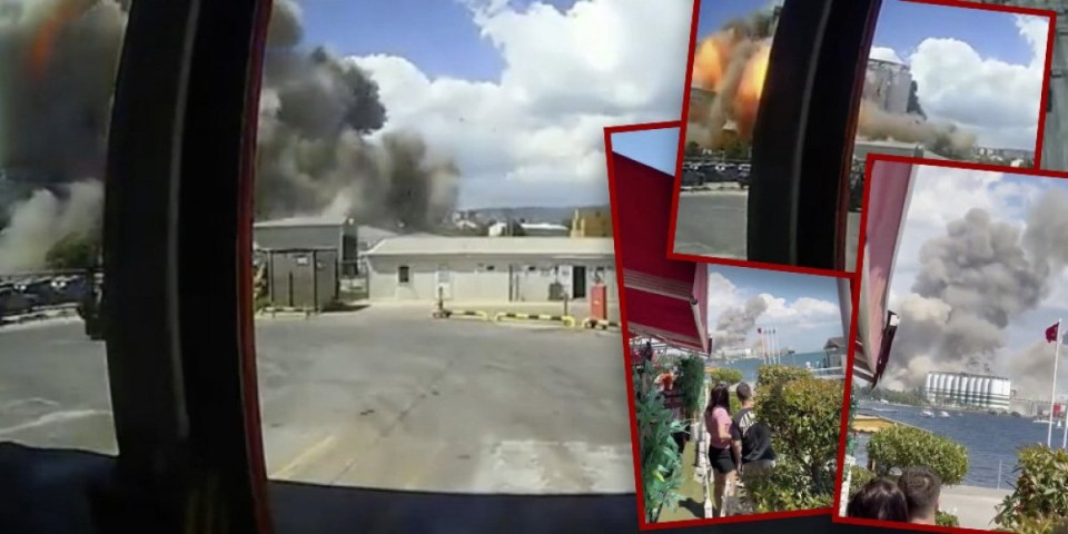(VIDEO) Stravična eksplozija u turskoj luci tokom utovara žita, kamere zabeležile jeziv prizor!