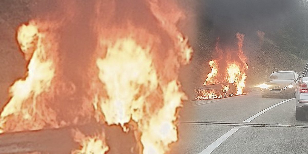 Horor na Zlatiboru! U tren oka četvorotočkaš je nestao u vatrenoj stihiji! (FOTO)