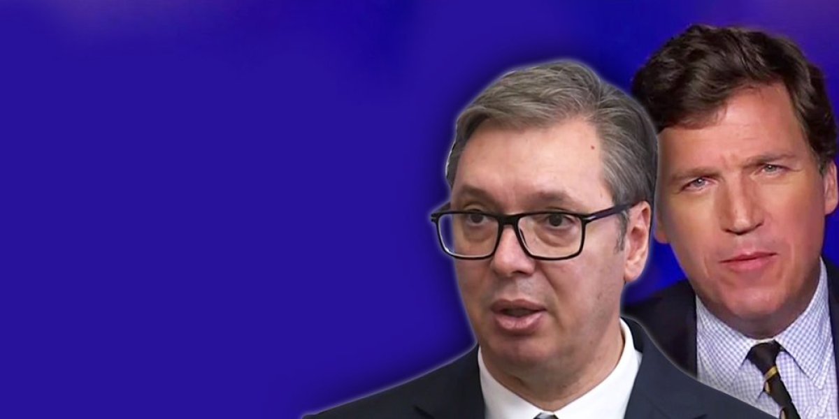 Taker Karlson sa Vučićem u Ambasadi Srbije! (VIDEO)