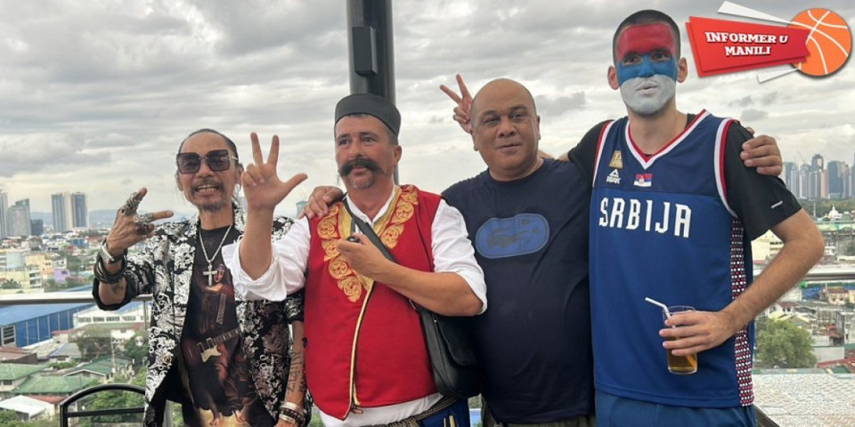 Zagrevanje! Srpski navijači na krovu hotela u Manili (FOTO+VIDEO)