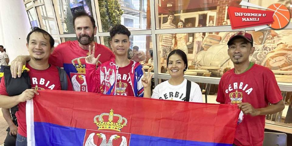 Šou! Srbin doveo ženu Filipinku, sina i radnike da navijaju za "orlove" (VIDEO)