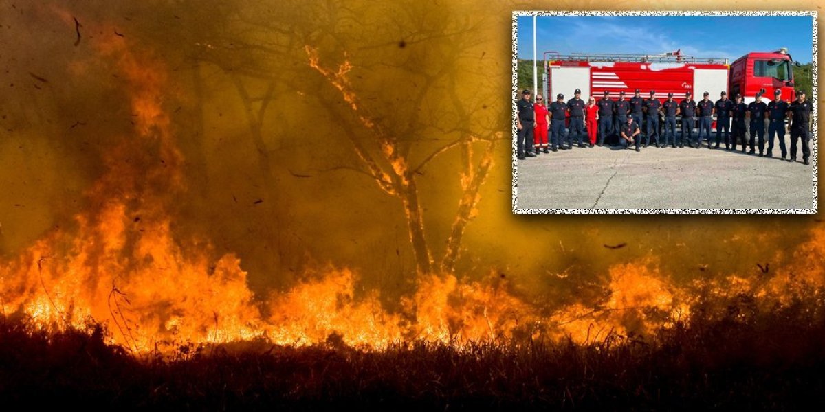 Nema predaje! Stiže podrška Grcima, još jedan vatrogasni tim iz Srbije krenuo u pakao požara (FOTO)
