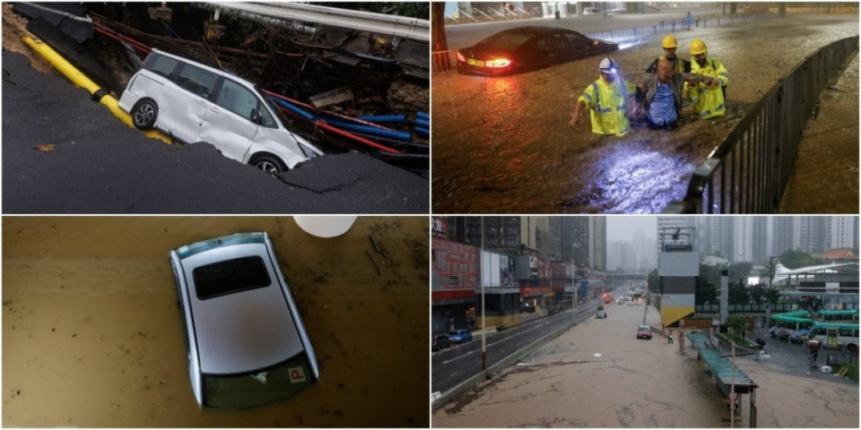 Kataklizma u Hongkongu! Oluja potopila grad, izdato crno upozorenje (FOTO, VIDEO)