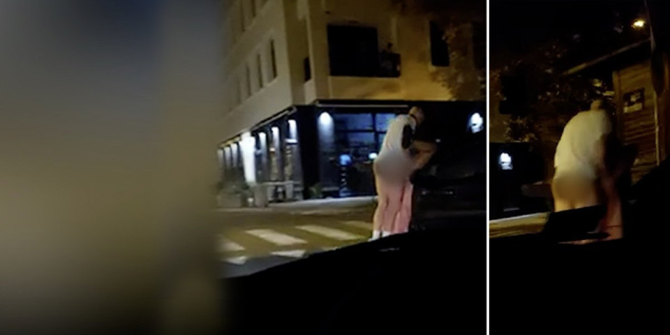 Žestoko! Pogledajte seks akciju nasred Dorćola - on nema pantalone, ona se "raširila" na haubi (VIDEO)