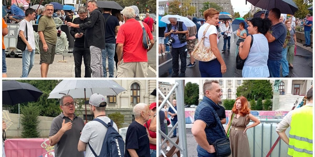 Prozapadna opozicija u centru Beograda: 21. politički protest u prestonici (FOTO)