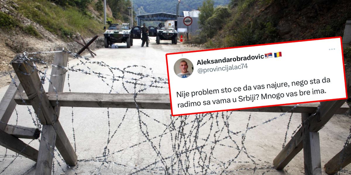 Simpatizer opozicije uputio najbolesniju poruku Srbima sa KiM:  Baš me briga što će Šiptari da vas proteraju, nego ćete doći da smetate nama, a to ne valja!