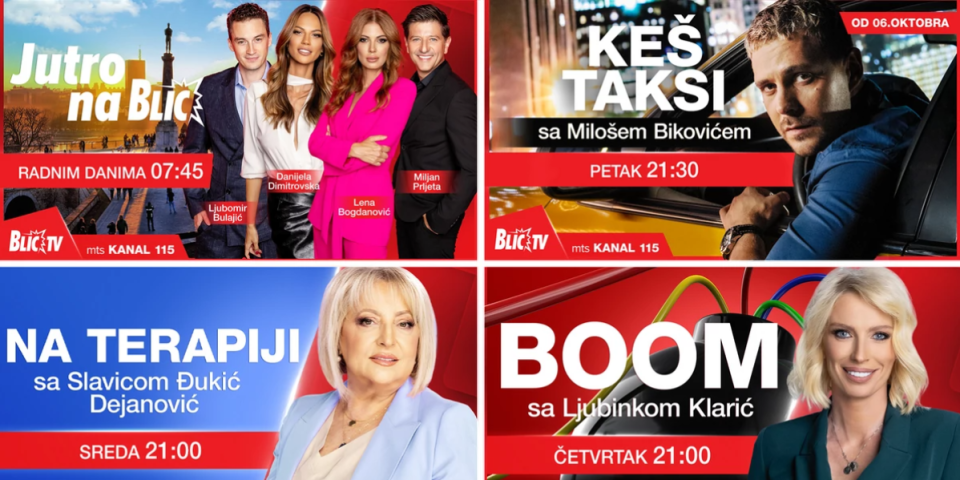 Šta nas novo očekuje na Blic televiziji: 24 sata PREMIJERNOG PROGRAMA, 13 NOVIH TV LICA I PREKO 20 EMISIJA: Programski noviteti na svetskom nivou!
