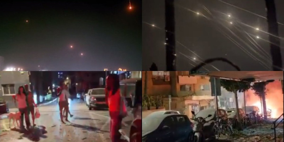 Stravični prizori! Novi raketni napad Hamasa! 150 raketa na Tel Aviv! (VIDEO)