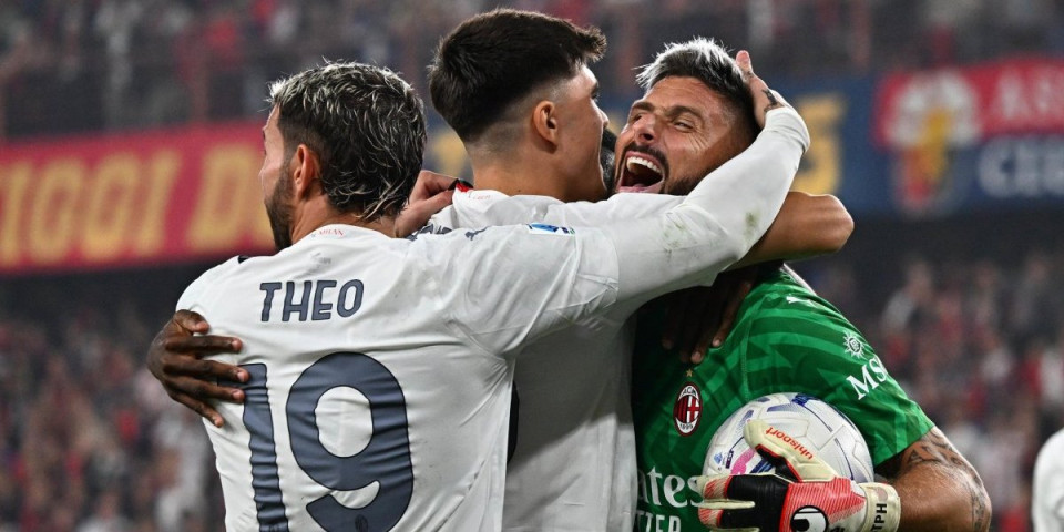 Lud meč u Đenovi! Milan sa Žiruom na golu stigao do pobede, igrao i Jović