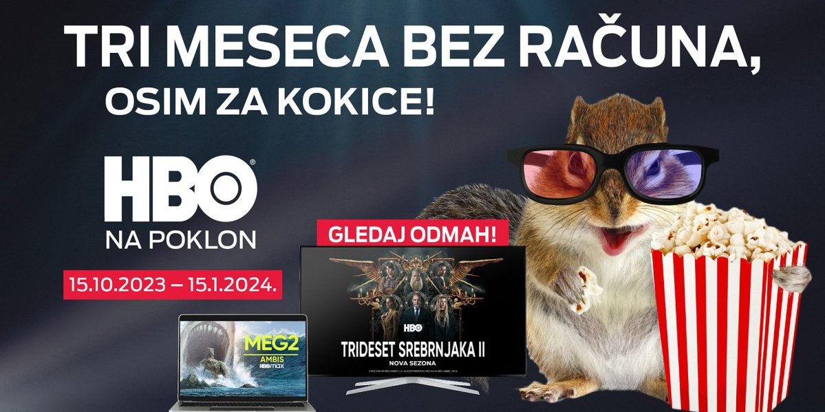 HBO tri meseca na poklon za korisnike mts-a i Supernove!