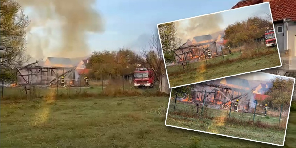 Pogledajte kako vatra guta objekat u Novom Pazaru! Sve je potpuno izgorelo, vatrogasci na terenu (VIDEO)