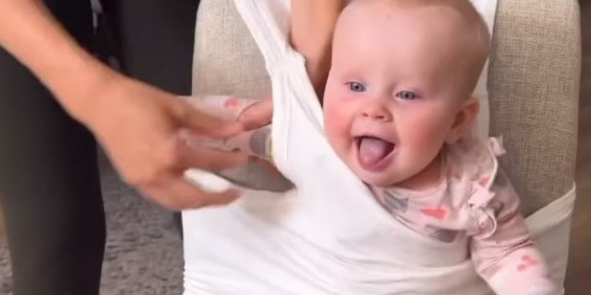 Sjajan trik ili smrtonosna zamka? Roditelji u šoku - provukla bebu kroz majicu i ostavila na stolici (VIDEO)