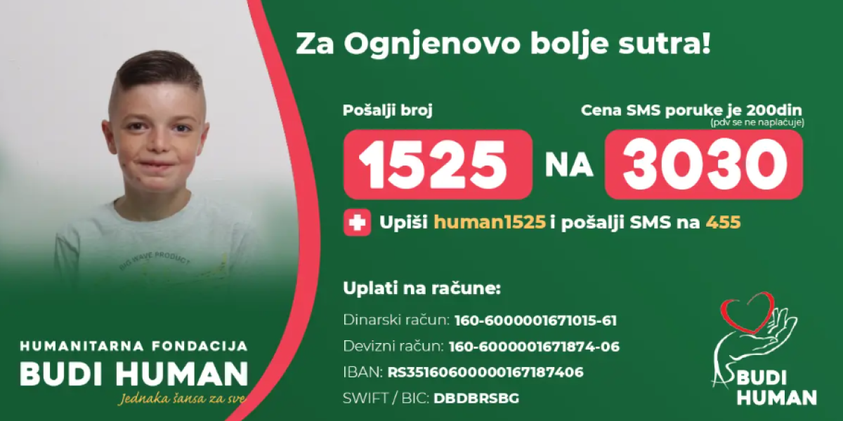 Pomozimo "deci leptirima" da dobiju svoja krila: Hrabri Ognjen ima 10 godina i bori se sa teškom bolešću!