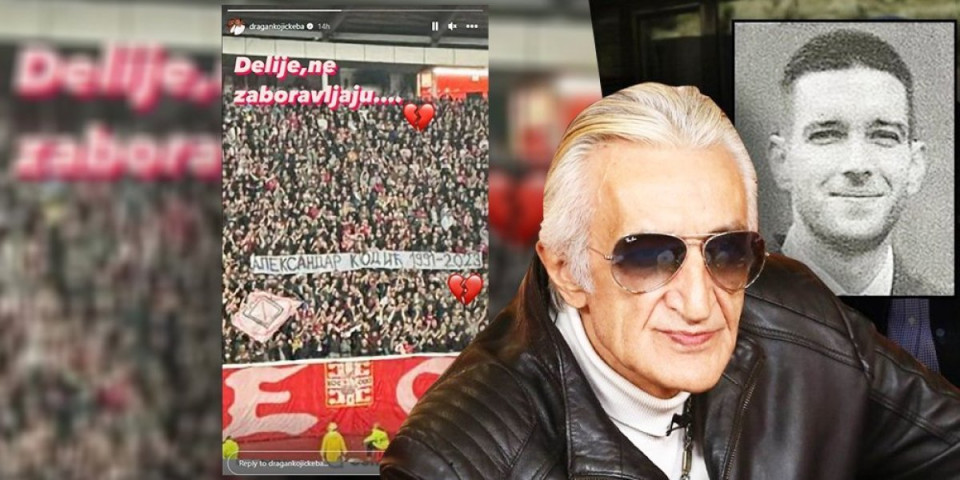 "Delije ne zaboravljaju": Mirko Kodić prvi put u javnosti, navijači Crvene zvezde raširili transparent posvećen Aleksandru (FOTO)