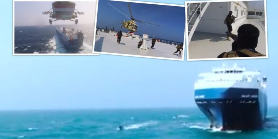 Ovako su Huti zauzeli brod u Crvenom moru! Herlikopterom "mi-17" izveli prepad, čamci bili pratnja (VIDEO)