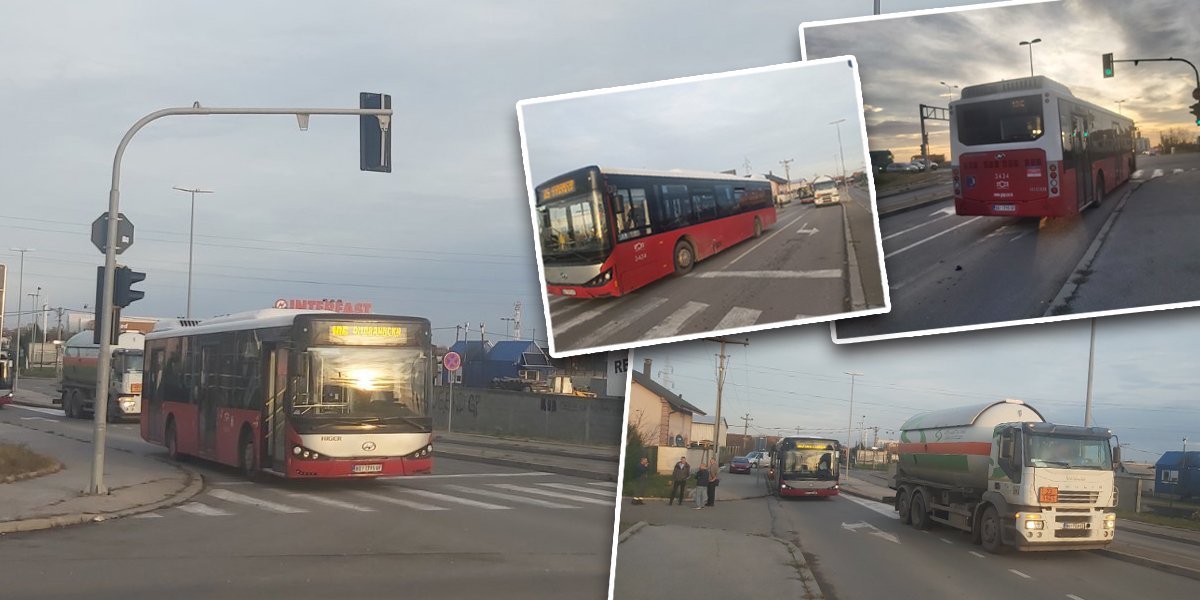 Autobus udario u kontejner! Nezgoda u Zemunu