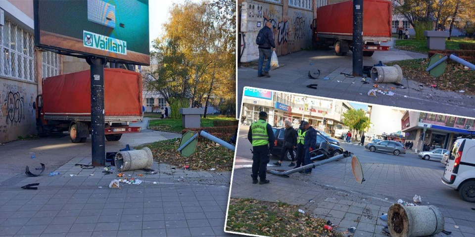 Kamion se zakucao u zgradu PIO Fonda: Nesreća u Kruševcu (FOTO)