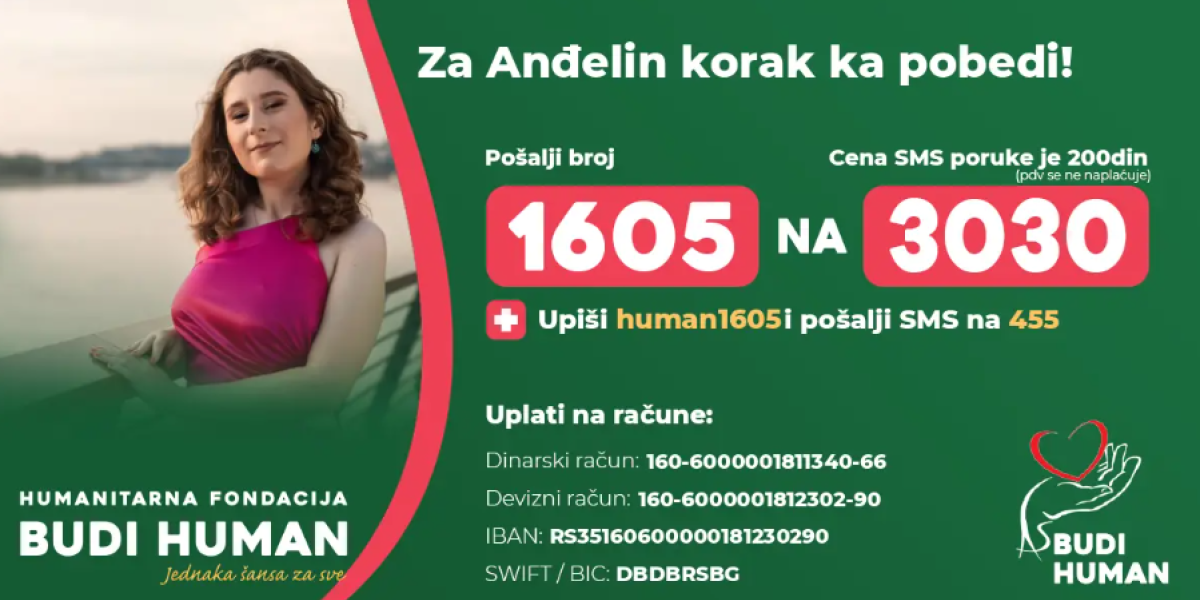 Za Anđelin korak ka pobedi - Pomozite da se poezija života još duže piše