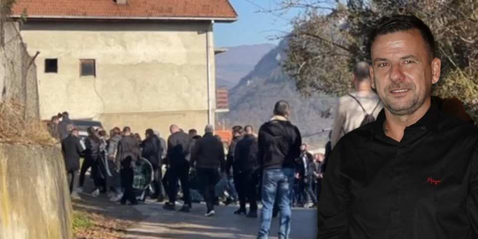 Mikica Bojanić na sahrani Janjuševog brata: Mihaila na večni počinak ispraća sa velikim vencem (VIDEO)