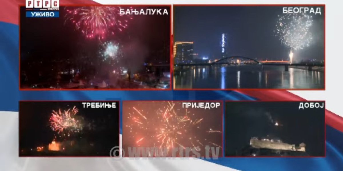 (VIDEO) Spektakl na nebu: Prilog TV Pink o vatrometu povodom Dana Republike Srpske!