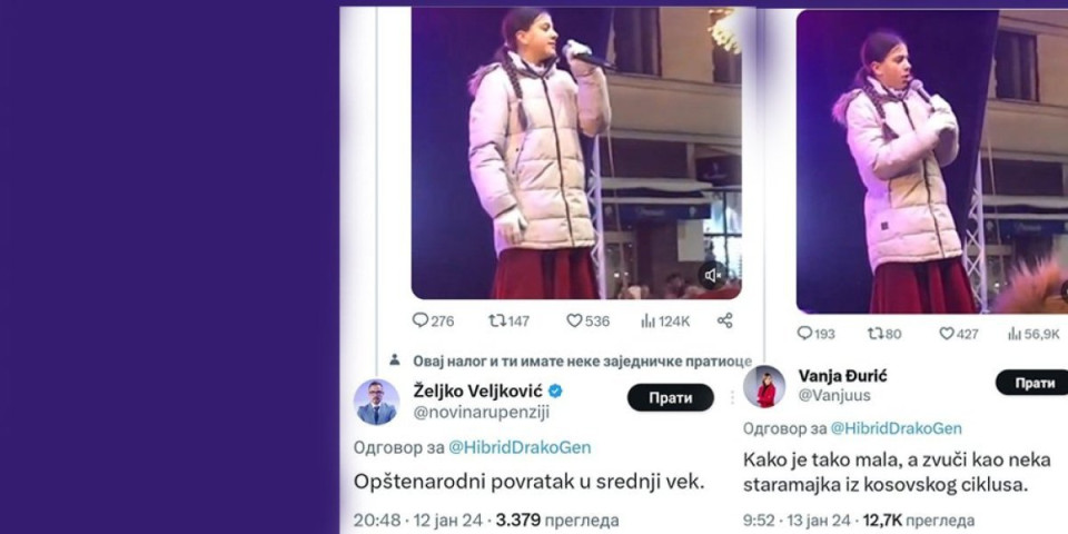Sramno! Šolakovi novinari napali devojčicu sa Kosova jer peva patriotske pesme! (FOTO)