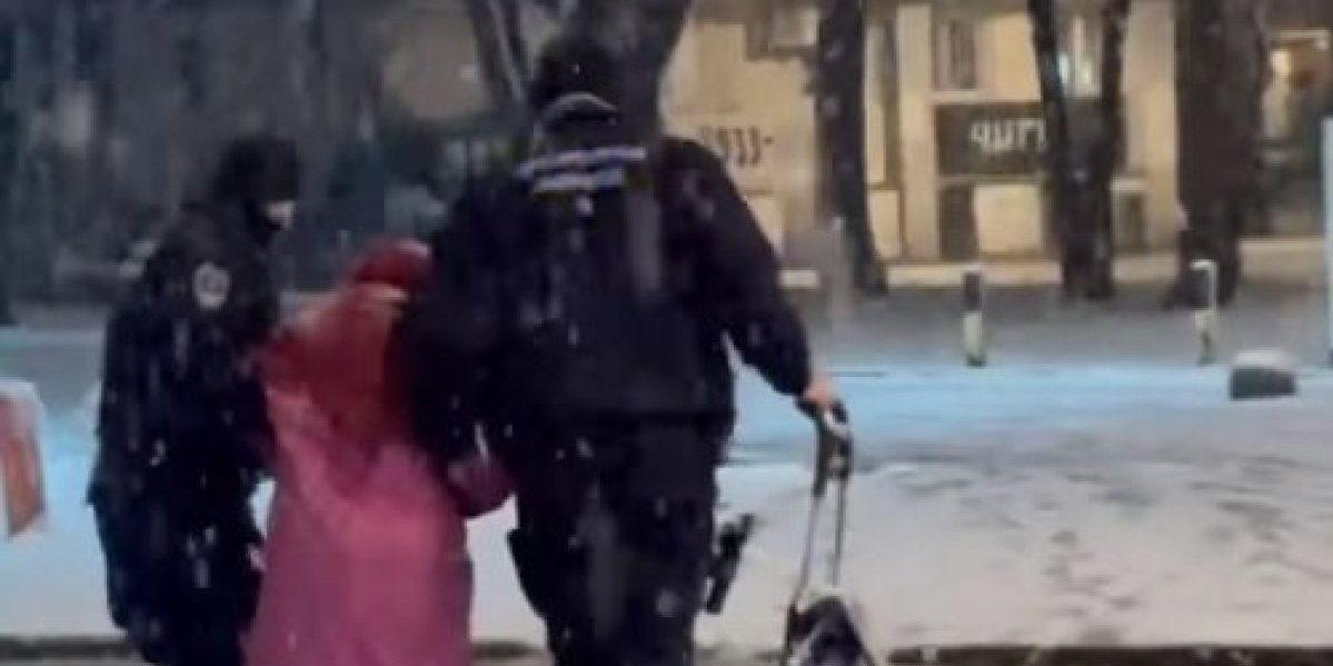 Policajci oduševili Beograđane! U sigurnim rukama ova baka je lako prešla zavejanu ulicu (VIDEO)