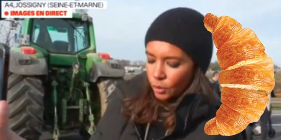 Francuska voditeljka se pridružila paorima na traktorima! Priča sa kroasanima postala hit (VIDEO)