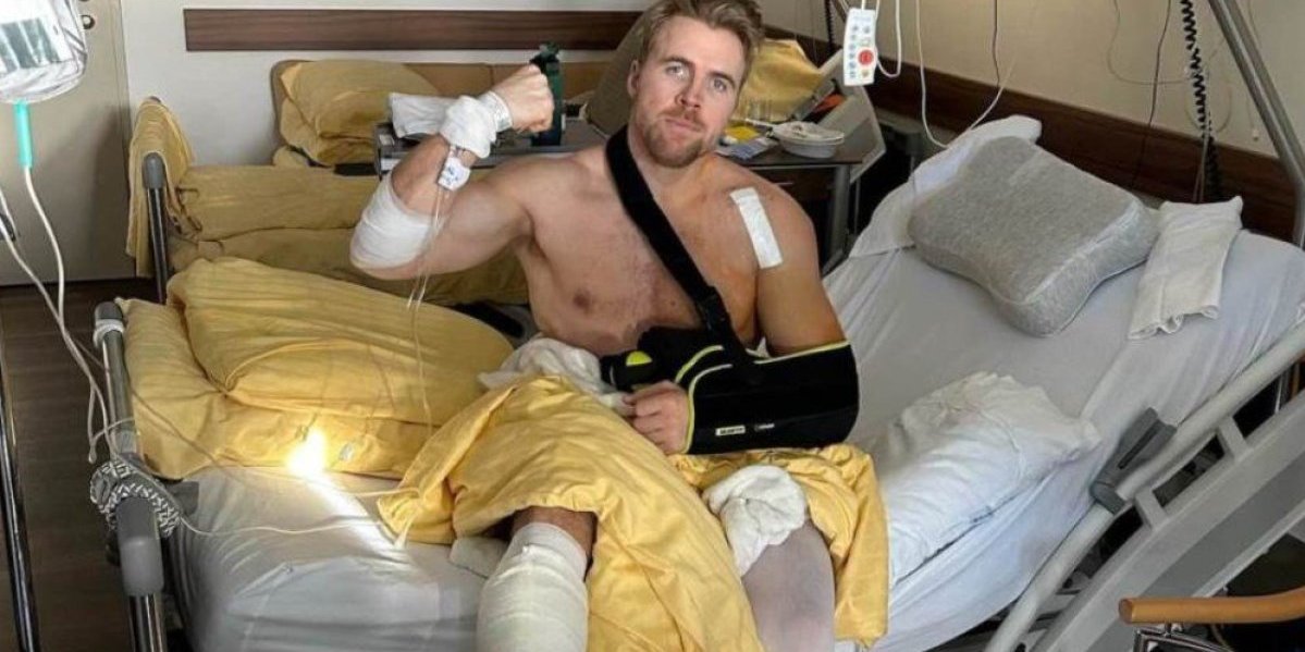 Uznemirujuće slike! Slavni sportista se javio iz bolnice posle teške povrede! (FOTO)