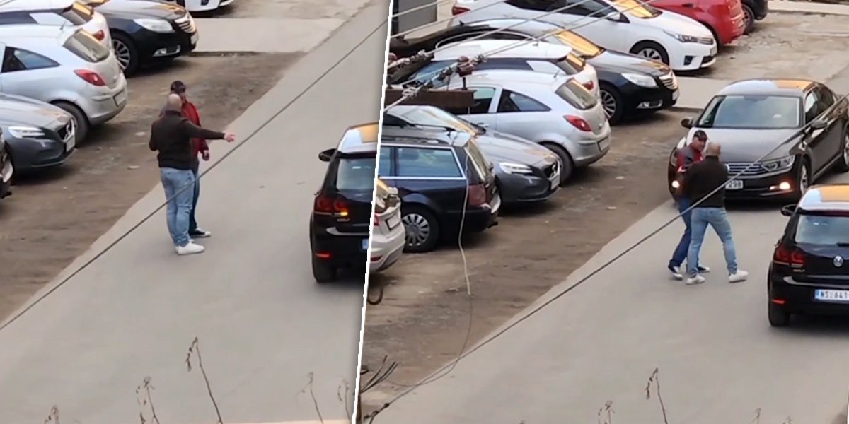 Snimak svađe zbog parkinga u Petrovaradinu! Umešala se baba: "Dogovorite se da možemo da spavamo"