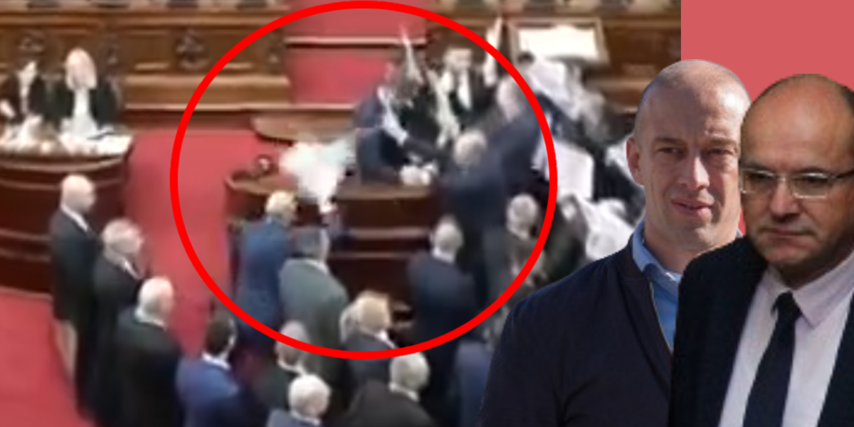 (VIDEO) Šok scena iz Skupštine! Bora Solunac mahao uvredljivim transparentom, a onda se pojavio Kena!