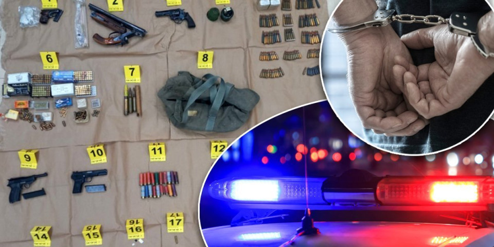 Zaplenjen arsenal oružja u Nišu! Uhapšen dvojac, a ovo je nađeno u šteku (FOTO)