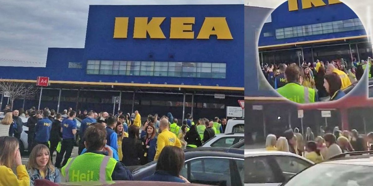Otkrivamo šta je razlog evakuacije tržnog centra "Ikea"! Čim se oglasio, ljudi pohrlili napolje