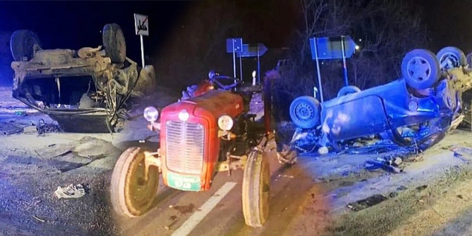 Sedmoro povređenih u udesu u Kruševcu! Mortus pijani traktorista vozio sa neosvetljenom prikolicom pa napravio karambol (FOTO)