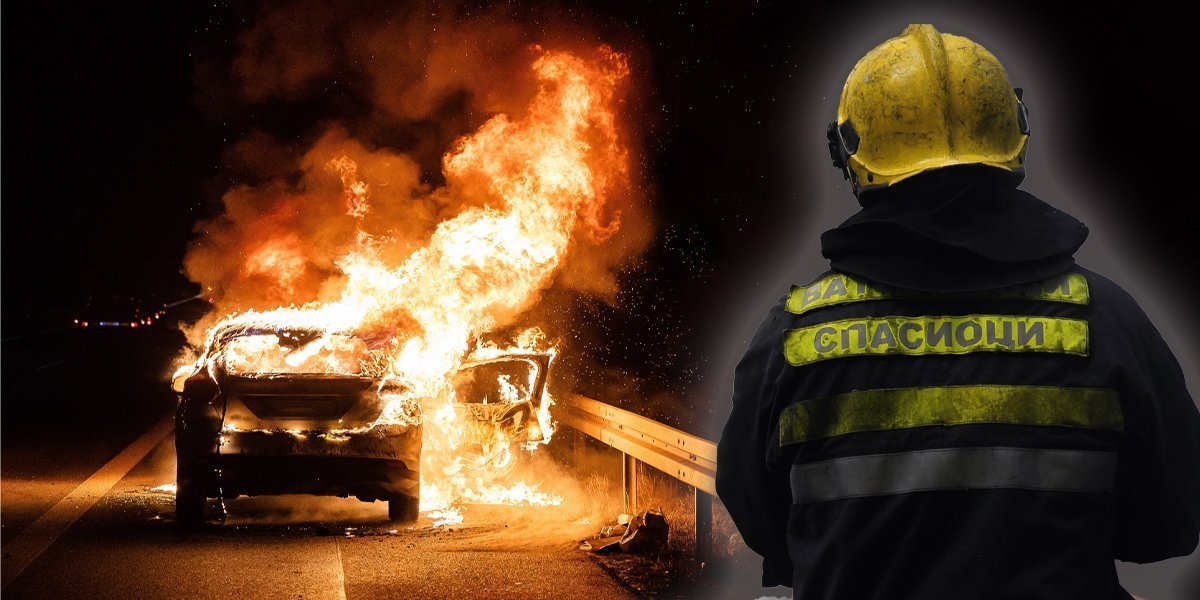 Izgorela dva automobila u naselju Šumice! Dim i vatra kuljali deset metara u visinu (FOTO/VIDEO)