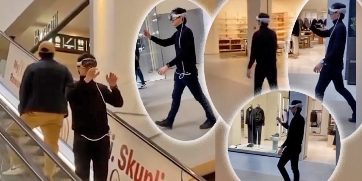 "Ovo je sužena stvarnost, a ne proširena!" Prvi snimak iz Beograda, mladić hoda sa virtuelnim naočarima, u komentarima haos! (VIDEO)