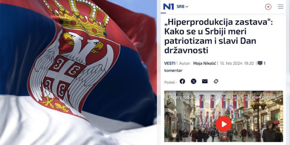 Bruka i sramota! Imate li vi imalo obraza? Tajkunskim medijima i na Sretenje smeta srpska zastava (FOTO)