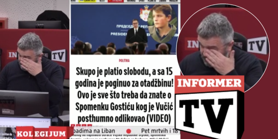 (VIDEO) Vučićević sa suzama u očima u programu uživo: Emotivni trenutak na Kolegijumu Informera!
