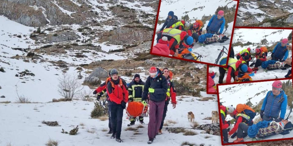 Drama na Durmitoru! Spasen državljanin Srbije (48) koji je pao tokom planinarenja, zadobio je više povreda (FOTO)