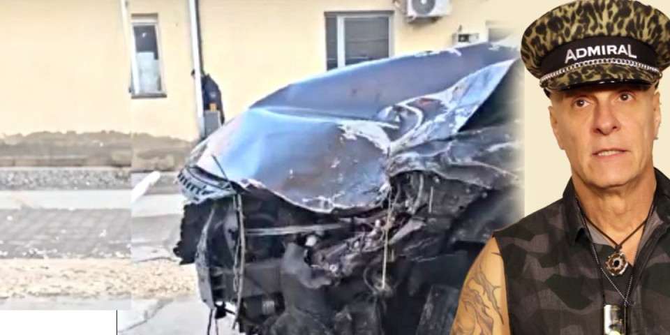 Prve fotke havarisanog automobila Đorđa Davida: Šteta totalna, prednji deo je skroz uništen
