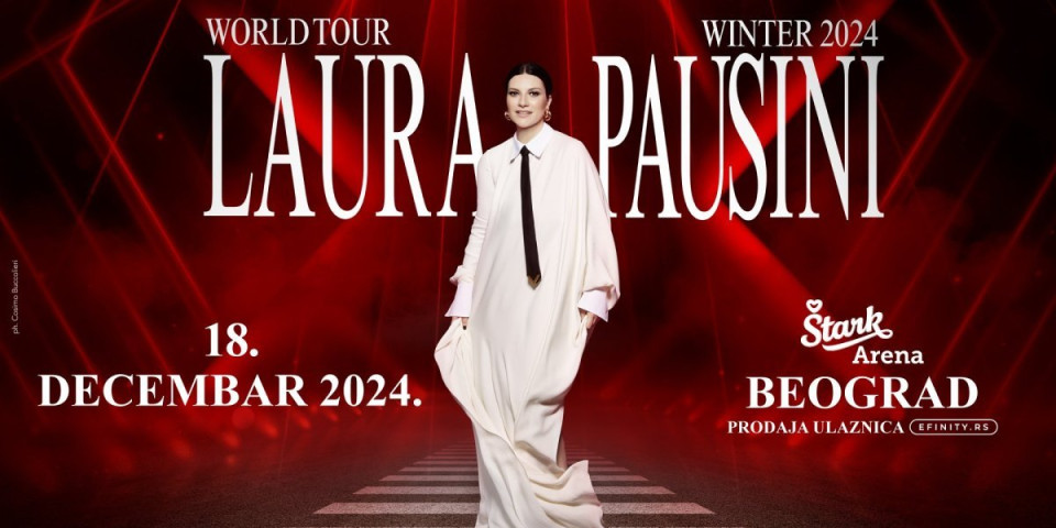 Slavna italijanska kantautorka Laura Pausini nastupiće po prvi put u Srbiji, 18. decembra u Štark Areni!