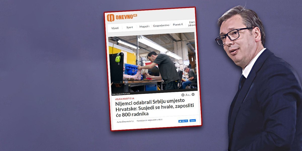 Hrvati tuguju: Vučić nam otima investitore sa Zapada! Ustaše ne mogu da se pomire sa uspehom Srbije!