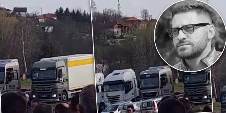 Poslednji pozdrav nastradalom Vladimiru! Kamiondžije ispratile svog kolegu iz Čačka uz zvuk sirene! (VIDEO)